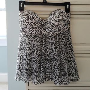 Merona Black & White Bathing Suit Top